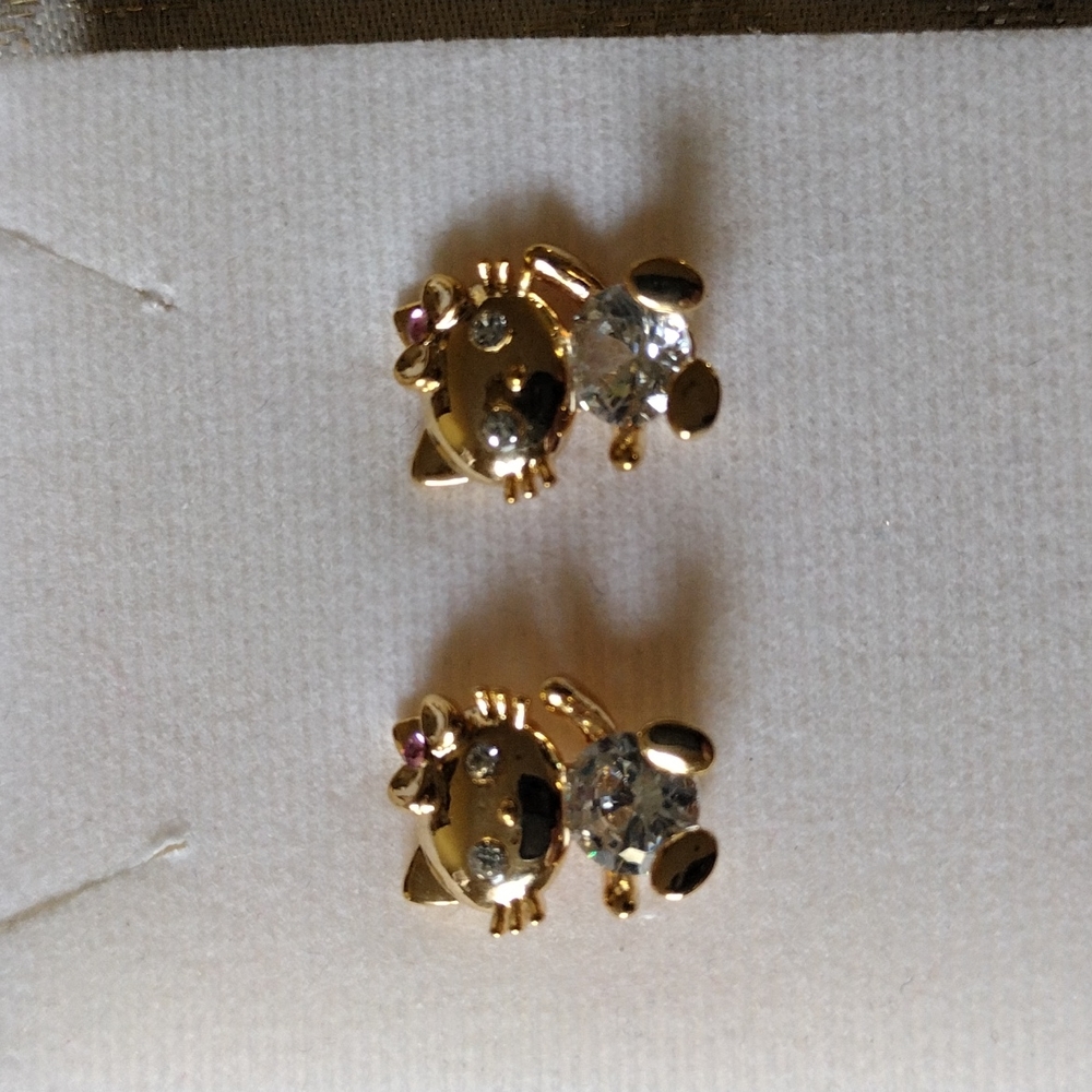Kitty Necklace/pendant, earrings set. NWOT - Picture 4 of 7